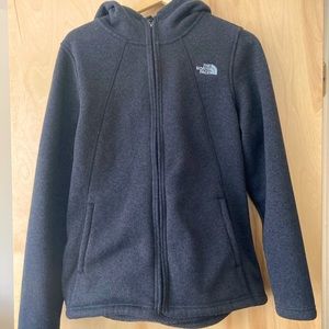 Heathered Black North Face Zip-Up Fleece